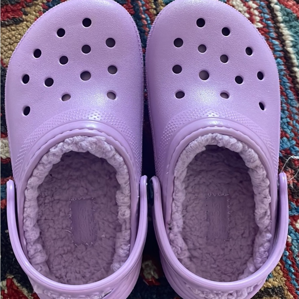 Kids purple crocs size 11